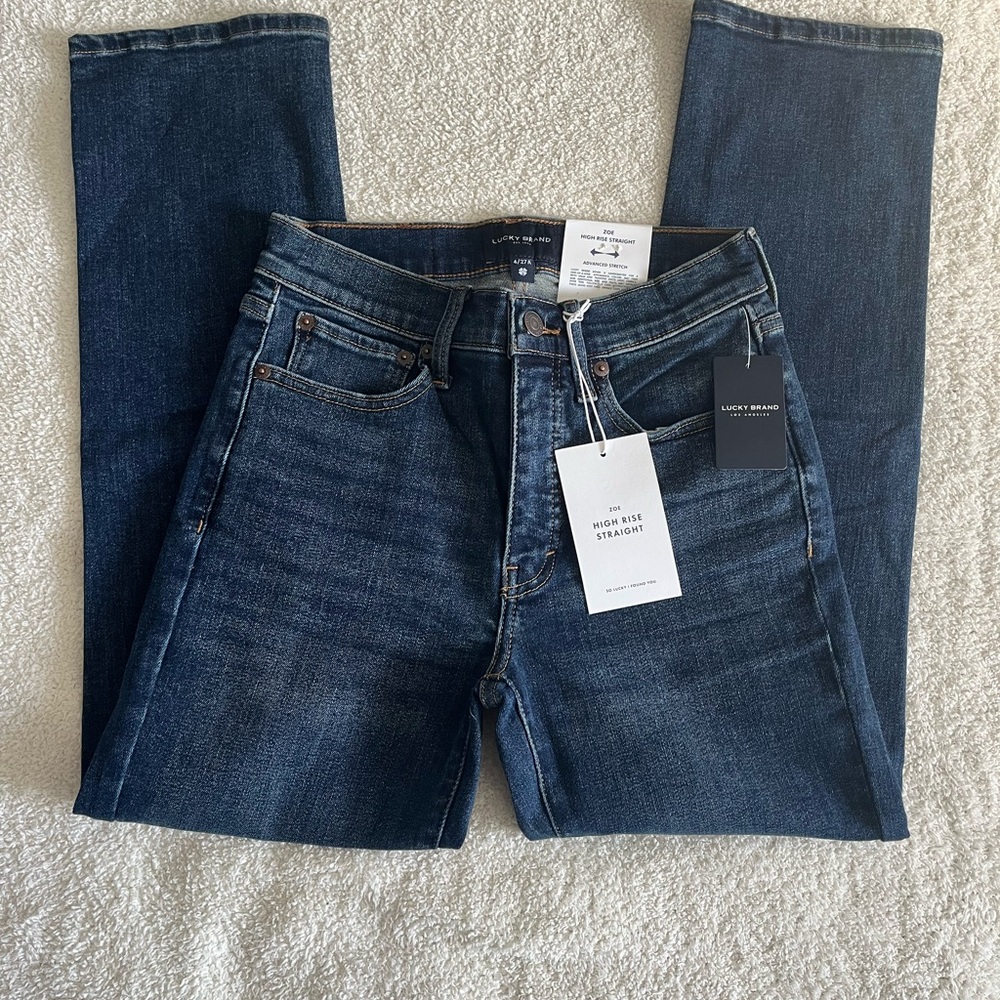 NWT Lucky Brand Zoe High Rise Straight Jeans